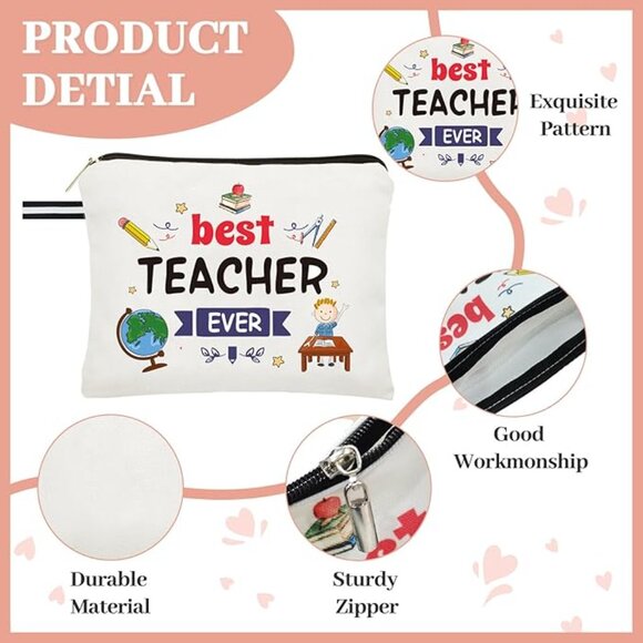 NWT Teacher Appreciation Canvas Pouch - Picture 3 of 5